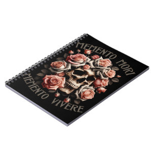 Cuaderno Memento Mori - Memento Vivere Skull y Rosas