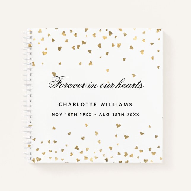 Cuaderno Memorandos de oro blanco (Anverso)