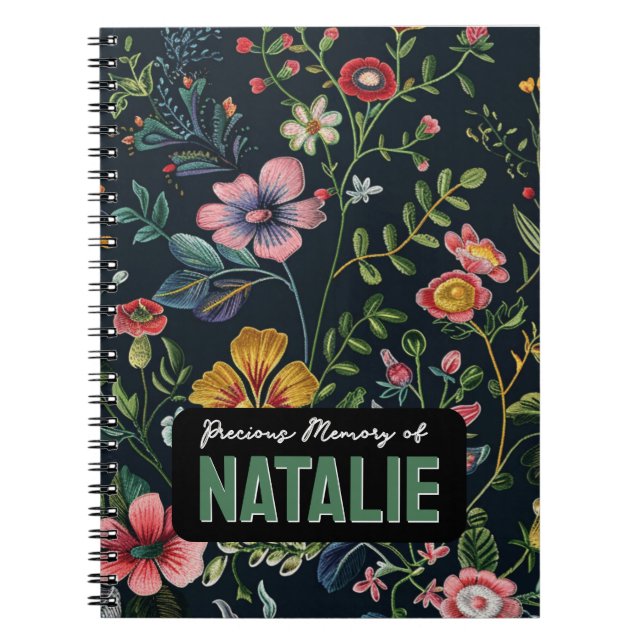 Cuaderno Memoria floral personalizada (Frente)