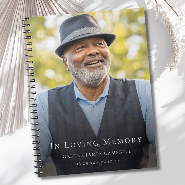Cuaderno Memorial fotográfico o libro de invitados funerale (Photo Memorial Guest Book)