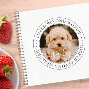 Cuaderno Memorial mascota adorado más allá de las palabras 