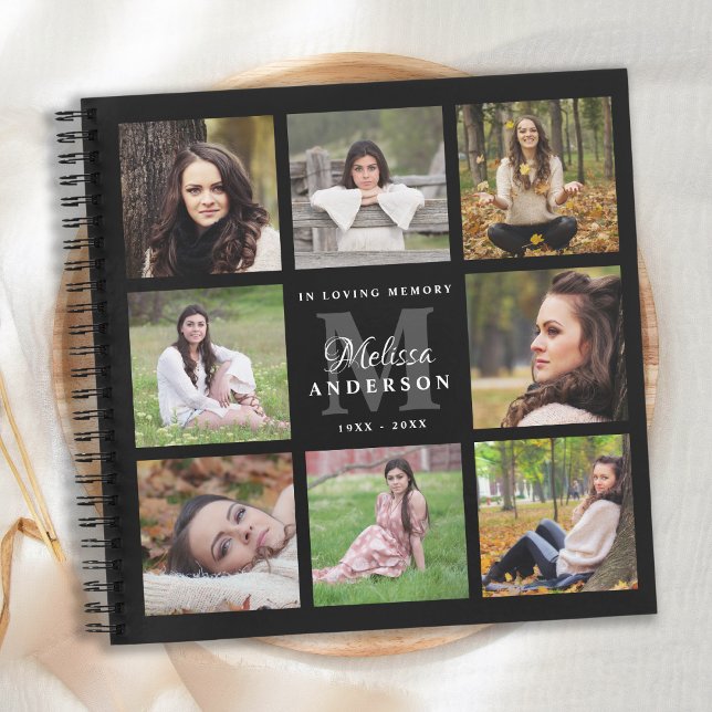 Cuaderno Memorial Moderno 8 Photo Budget Funeral GuestBook (Subido por el creador)
