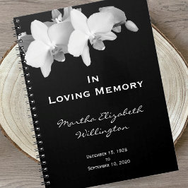 Cuaderno Memorial o funeral Libro de invitado portátil Flor