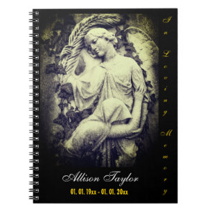 Cuaderno Memorial o Libro de Huéspedes Funerales - con Ánge
