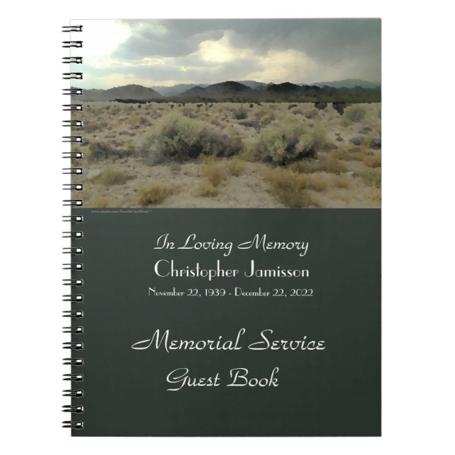 Cuaderno Memorial Service Guest Book, espiral de tormenta d (Frente)