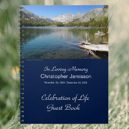 Cuaderno Memorial Service Guest Book, Lake Reflection