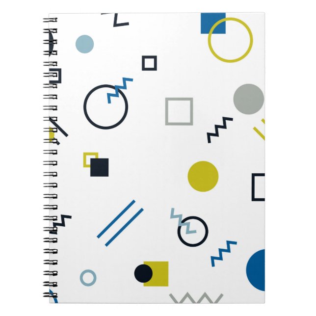 Cuaderno Memphis, arte geométrico moderno, moderno y modern (Frente)