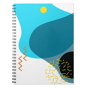 Cuaderno Memphis, cool, de moda, urbano, moderno ilustracio