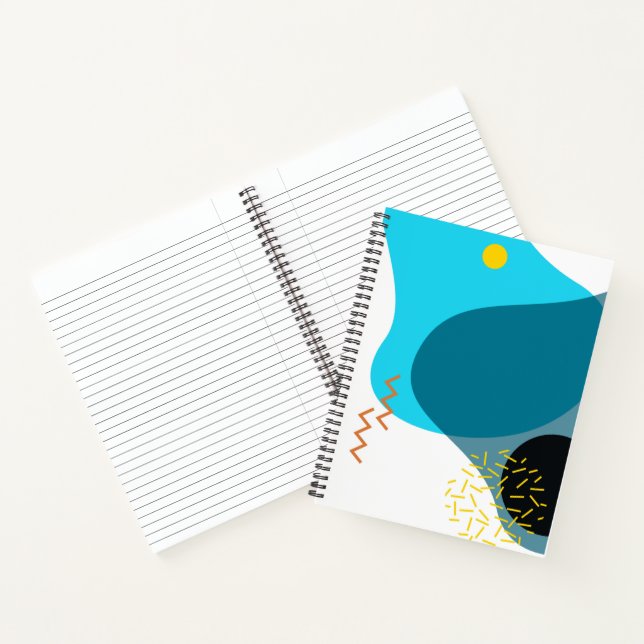 Cuaderno Memphis, cool, de moda, urbano, moderno ilustracio (Interior)