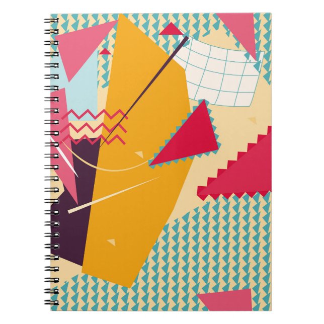 Cuaderno Memphis Mood: Tendencia Geométrica Retro (Frente)