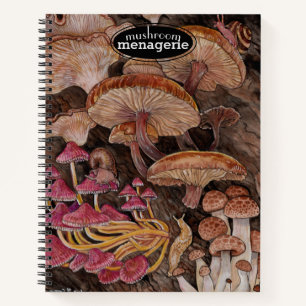Cuaderno Menagerie of Mushrooms sketchbook/reciepe book