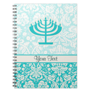 Cuaderno Menorah verde azulado