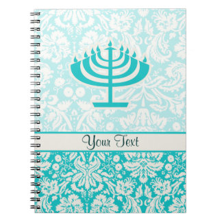 Cuaderno Menorah verde azulado