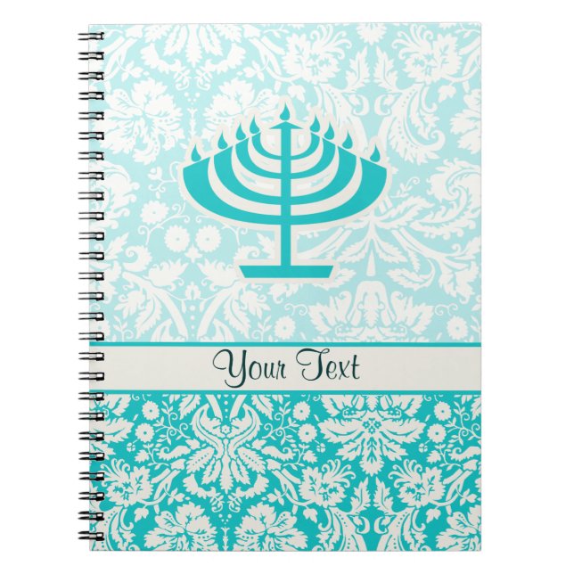 Cuaderno Menorah verde azulado (Frente)