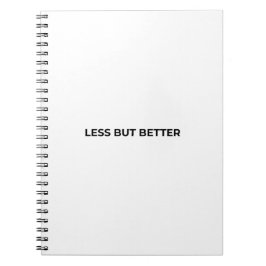 Cuaderno Menos Pero Mejor Tipografía Minimalista