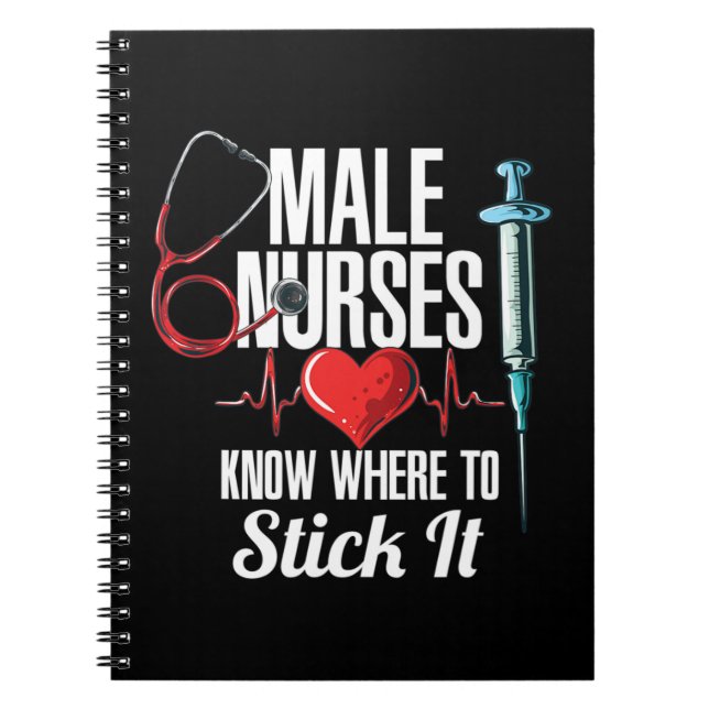 Cuaderno Mens Funny Carer Hospital Murse I Enfermera ¿Te gu (Frente)