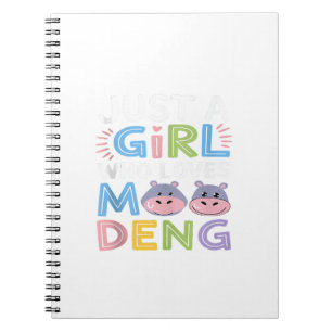 Cuaderno Mens MooDeng, solo un Chica que ama a Moo Deng Gra