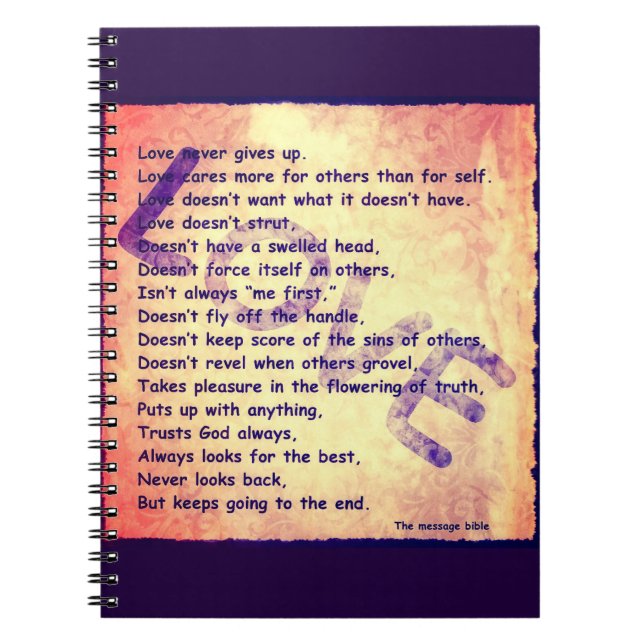 Cuaderno Mensaje de Amor (Frente)