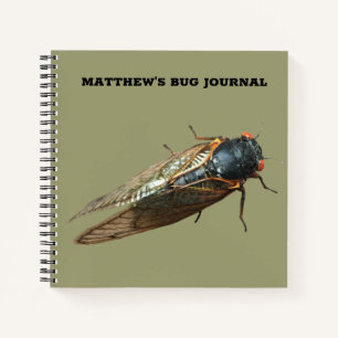 Cuaderno Mensaje de Personalizado de fotos de insectos Cica