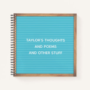 Cuaderno Mensaje de Personalizado de Rótulo de marquesina 