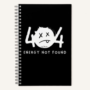 Cuaderno Mensaje Divertido de Error 404 Energía No Encontra