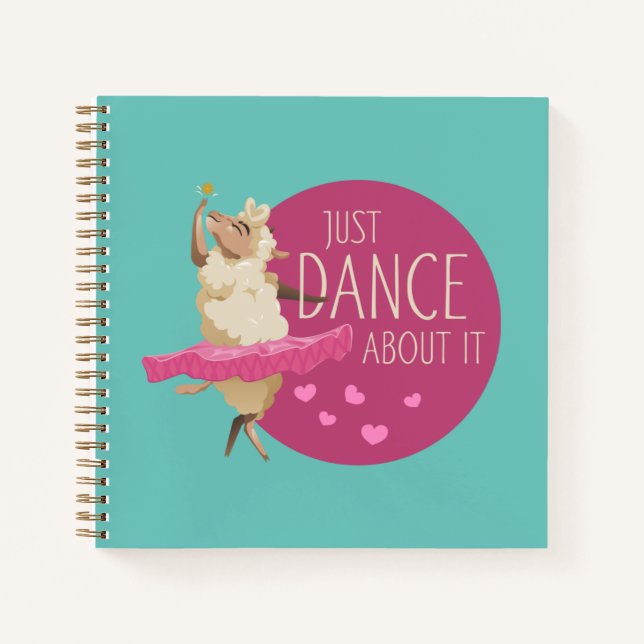 Cuaderno Mensaje Divertido de Oveja - Baila Sobre Ello 1 (Anverso)