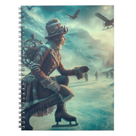Cuaderno Mensajero de invierno de fantasía steampunk victor