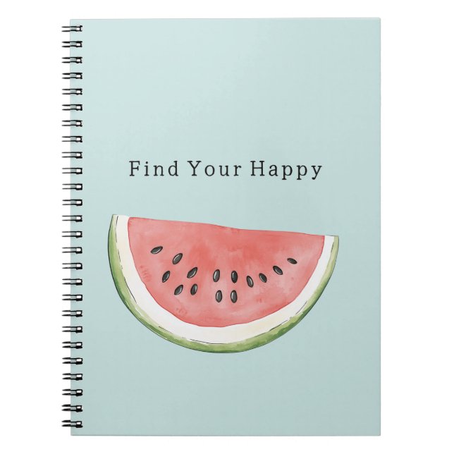 Cuaderno Menta Encuentra Tu Sandía Feliz (Frente)