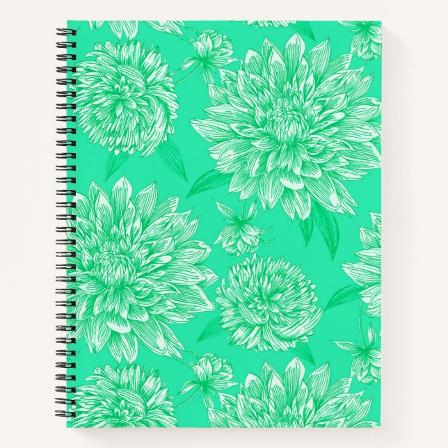 Cuaderno Menta Floral (Anverso)