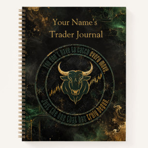 Cuaderno Mentalidad de Negociación con Oro Esmeralda Bull