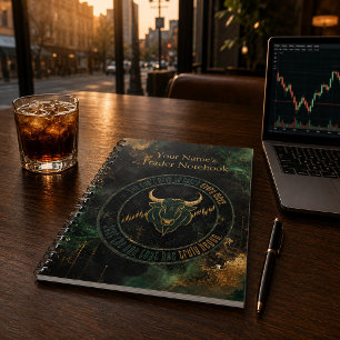 Cuaderno Mentalidad de Negociación con Oro Esmeralda Bull