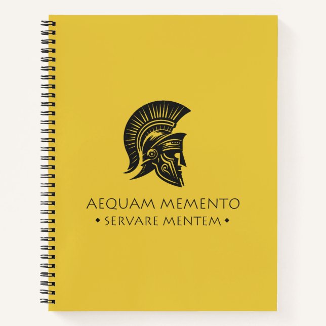 Cuaderno Mentalidad de portero espiral Aequam memento serva (Anverso)