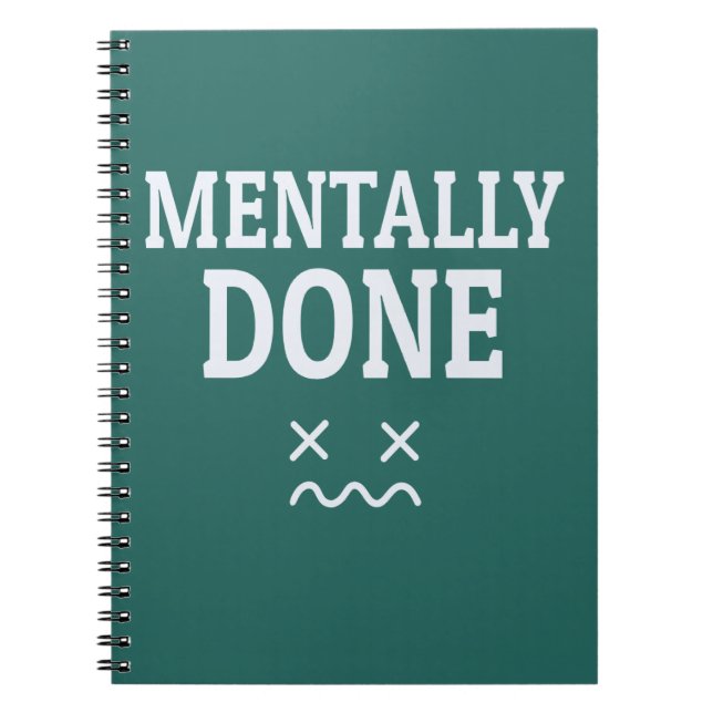 Cuaderno Mentalmente Agotado – Diseño de Estado de Ánimo de (Frente)