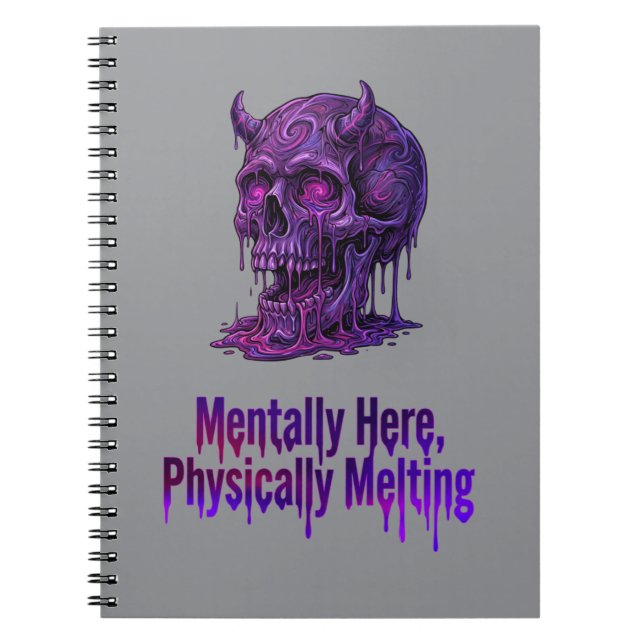 Cuaderno Mentalmente Aquí, Físicamente Derritiéndose – Crán (Frente)