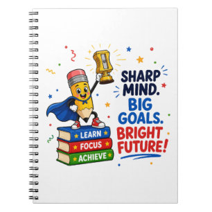 Cuaderno Mente aguda grandes objetivos futuro brillante gra