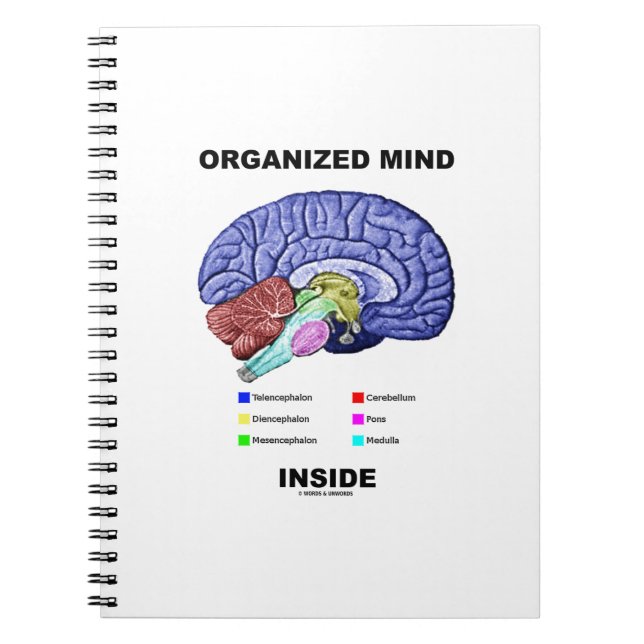 Cuaderno Mente organizada interior (actitud cerebral anatóm (Frente)