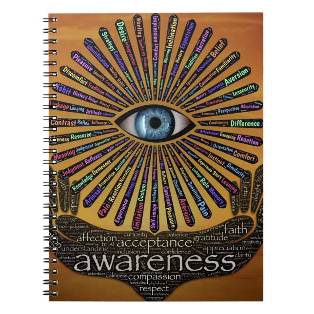 Cuaderno Mentes de Concienciación Ojo Arte Inspirador de Pa (Frente)