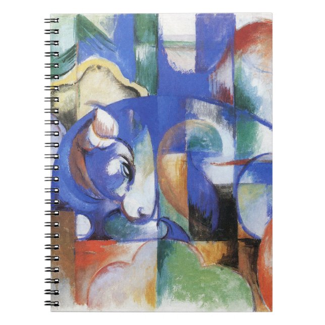 Cuaderno Mentiroso toro de Franz Marc, arte de cubismo vint (Frente)