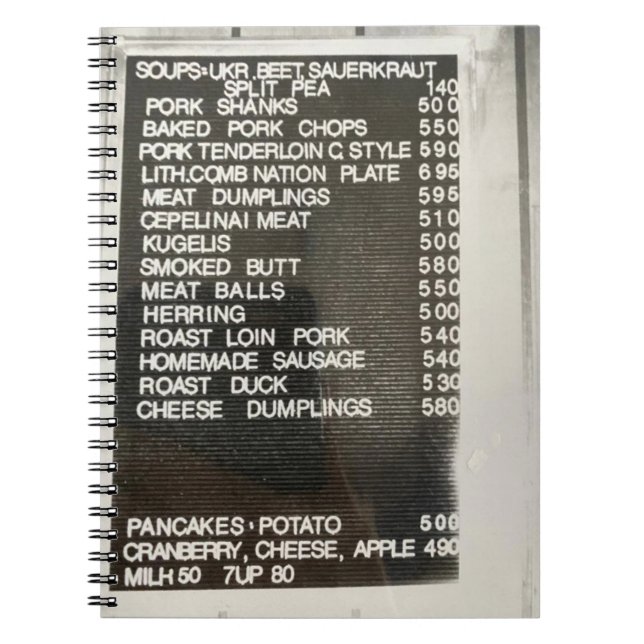 Cuaderno Menú de comida lituana polaca libro de recetas de  (Frente)