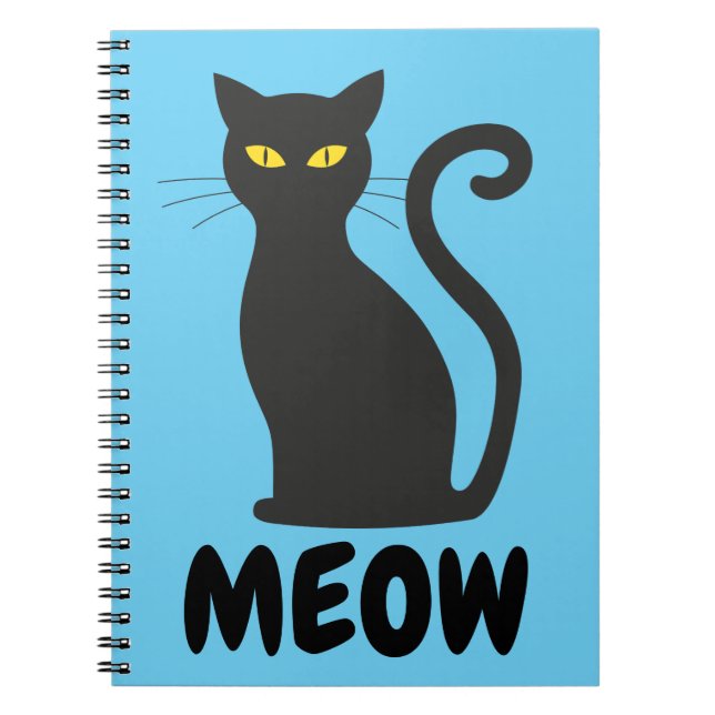 CUADERNO MEOW BLACK CAT SPIRAL NOTEBOOK (Frente)