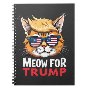 Cuaderno Meow For Trump Cat Elección Gatita