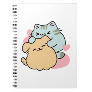 Cuaderno Meow & Woof Perfect Together: Gato y perro delicio