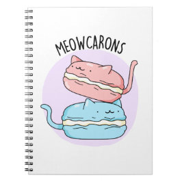 Cuaderno Meowcarons Macarron Divertido Juego de Palabras