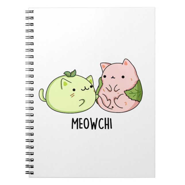 Cuaderno Meowchi Mochi Divertido Juego de Palabras  (Frente)