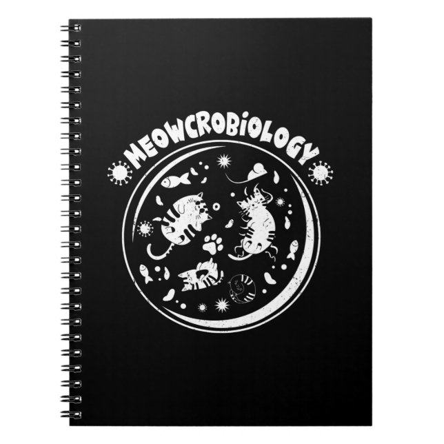 Cuaderno Meowcrobiology Microbiology Cute Kitten Science (Frente)
