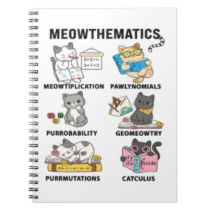 Cuaderno Meowtemáticas Chistes Matemáticos de Gatos para Am