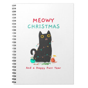 Cuaderno Meowy navidades y un feliz año de puré