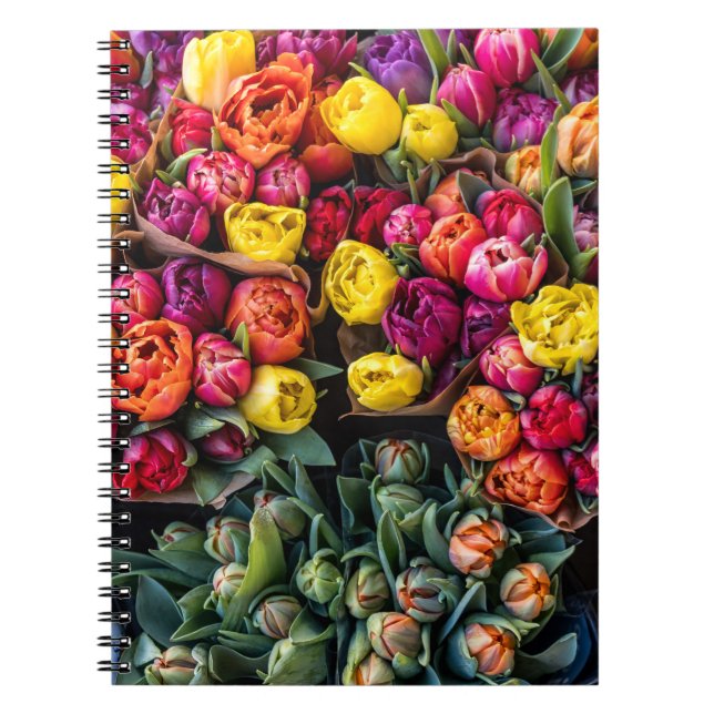 Cuaderno Mercado de Flores Frescas – Floral Vibrante (Frente)
