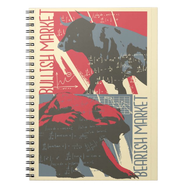 Cuaderno Mercado de Toro y Oso - Regalo para Day Traders (Frente)