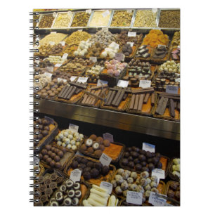 Cuaderno Mercat de Sant Josep, caramelos de chocolate surti